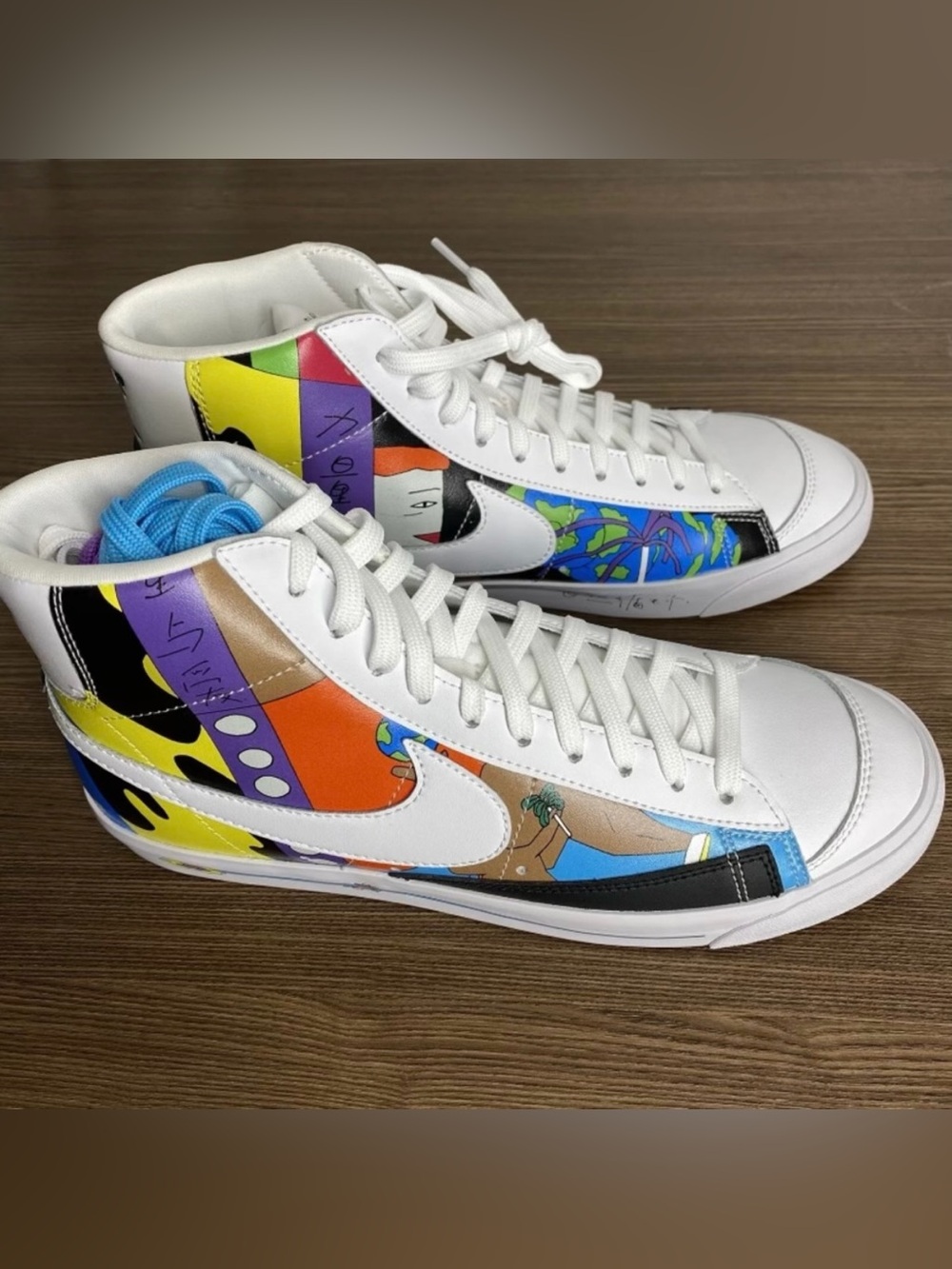 Nike Blazer Mid 77 Flyleather QS Ruohan Wang Men Size 10 NIB Sneakers CZ3775-900 - Picture 7 of 8